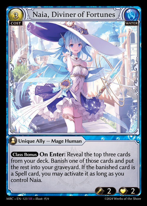 [Water] Naia, Diviner of Fortunes FOIL [MRC-123-SR]