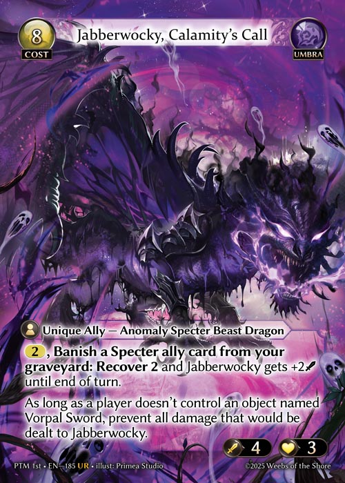 [Umbra] Jabberwocky, Calamity's Call FOIL [PTM 1st-185-UR]