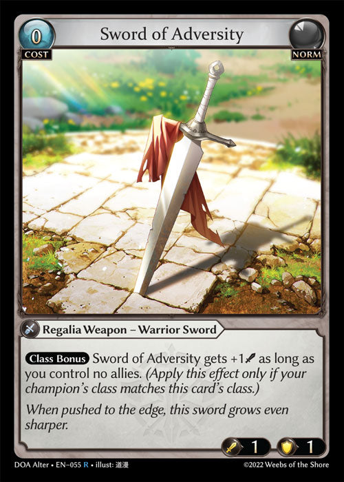 [Norm] Sword of Adversity FOIL [DOA Alter-055-R]