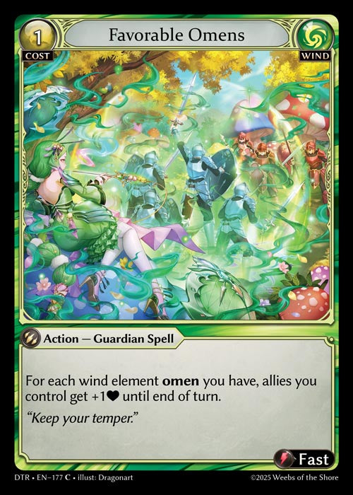 [Wind] Favorable Omens FOIL [DTR-177-C]