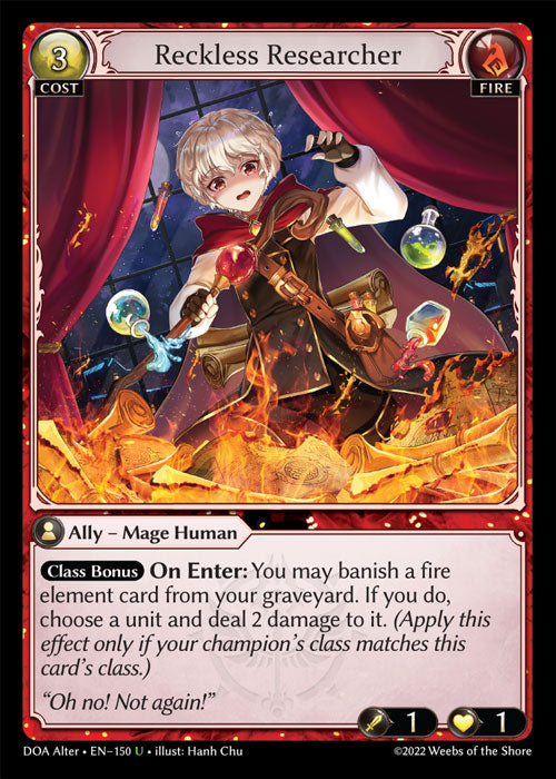 [Fire] Reckless Researcher [DOA Alter-150-U]