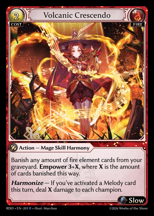 [Fire] Volcanic Crescendo FOIL [RDO-203-R]