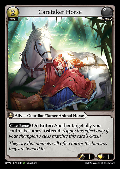 [Norm] Caretaker Horse FOIL [HVN-036-U]