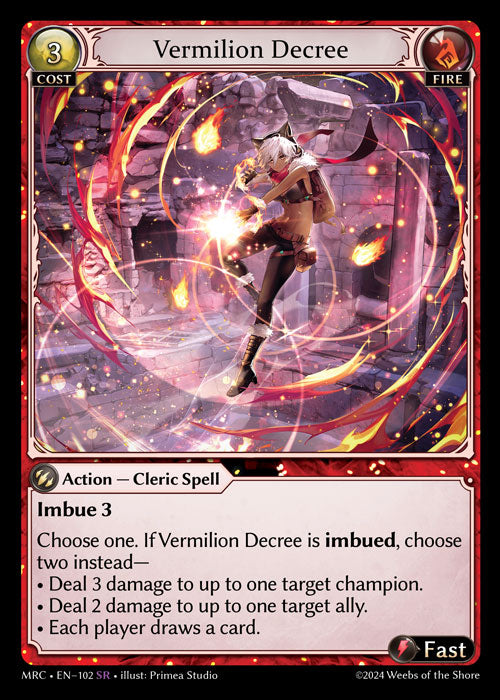 [Fire] Vermilion Decree FOIL [MRC-102-SR]