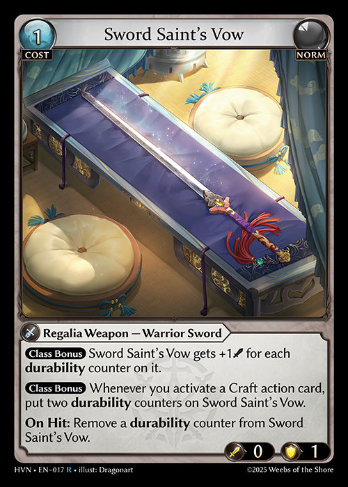 [Norm] Sword Saint's Vow FOIL [HVN-017-R]