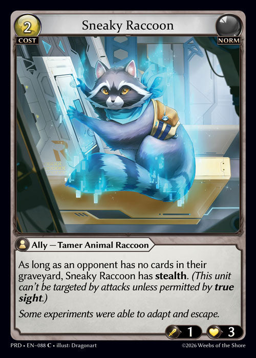 [Norm] Sneaky Raccoon CURIO FOIL [PRD-088-C]