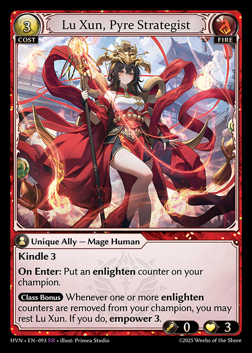[Fire] Lu Xun, Pyre Strategist FOIL [HVN-093-SR]